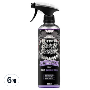 블랙샤크 자동차 휠 타이어 크리너, 6개, 500ml
