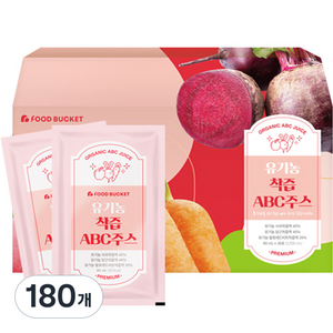 푸드버킷 유기농 NFC 착즙 ABC주스, 90ml, 180개