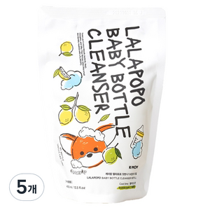 케이맘 랄라포포 젖병식기세정제 거품형 리필, 400ml, 5개