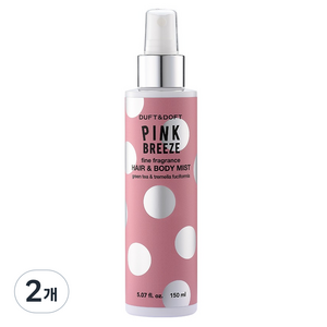 더프트앤도프트 파인프라그란스 헤어앤바디미스트 핑크브리즈, 150ml, 2개