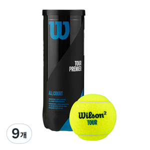 윌슨 TOUR PREMIER ALL CT 3 BALL CAN, Optic yellow, 9개