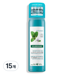 클로란 아쿠아민트 쿨세범 드라이샴푸, 150ml, 15개