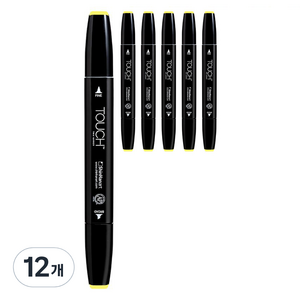 터치 트윈 마카 Y37 PASTEL YELLOW, 1색, 12개