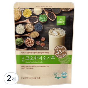 배대감 대용량 국산 고소한 미숫가루, 2kg, 2개