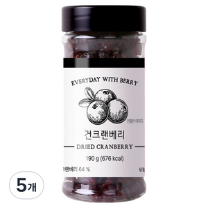 하루견과 건크랜베리, 5개, 190g
