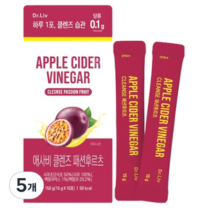 닥터리브 애사비 클렌즈 패션후르츠맛, 10회분, 5개
