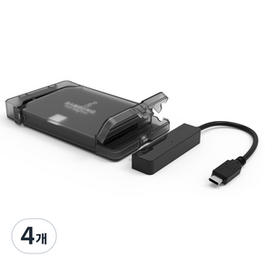 넥스트유 USB3.1 Gen1 SSD/HDD SATA 케이스 6.35cm, NEXT-205TC, 4개