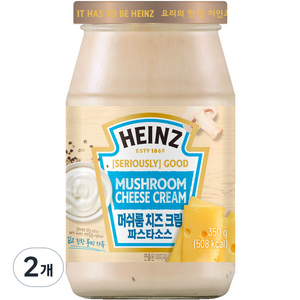 하인즈 머쉬룸 치즈 크림 파스타 소스, 350g, 2개