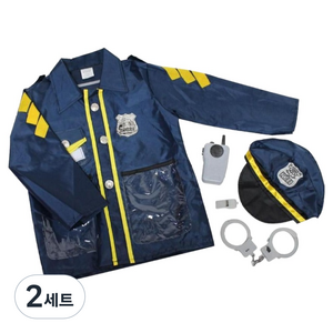 캐스비 플레이 경찰관 역할의상 세트, 혼합색상, 2세트