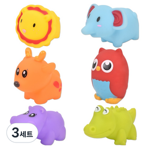오즈토이 러버 목욕놀이 인형 6종, SQ22014-2 동물, 3세트