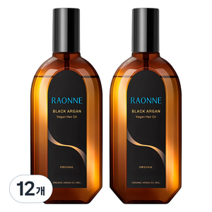[비건뷰티] 라온느 블랙 아르간 헤어오일, 250ml, 12개