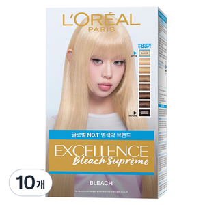 로레알파리 엑셀랑스 블리치 슈프림 손상적은 탈색제, 174g, 10개