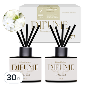 디씨네트워크 디퓸 디퓨저, 화이트머스크, 180ml, 30개