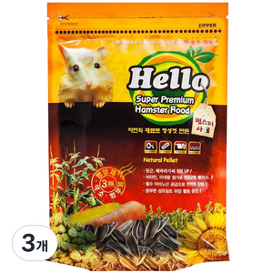 아쿠아플러스 헬로 프리미엄 햄스터 사료, 350g, 3개