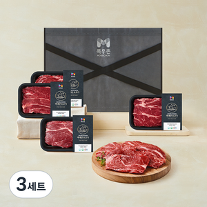목우촌 국내산 소고기 등심세트 800g (냉장), 3세트