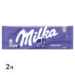 밀카 알프스밀크, 90g, 2개