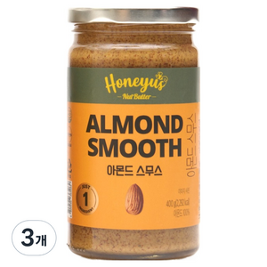 허니어스 넛버터 아몬드스무스, 400g, 3개
