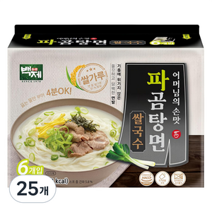 백제 파곰탕면 쌀국수, 561g, 25개