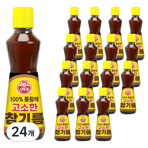 오뚜기 고소한 참기름 병, 160ml, 24개