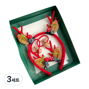 귀차니즘 심한 당신을 위해 준비했다 크리스마스 머리띠 헤어핀 세트, 타입 03, 3세트