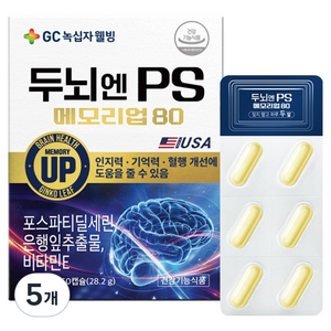 GC녹십자웰빙 두뇌엔 PS 메모리업 80, 60정, 5개