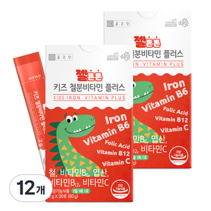 종근당 젤튼튼 키즈 철분 비타민 플러스 30p, 60g, 12개
