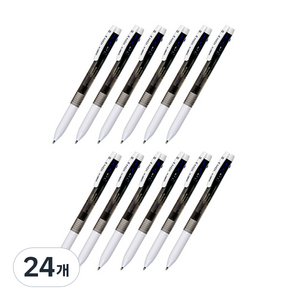 동아 유성펜 이온3 하이브리드펜 0.5mm, 블랙, 24개