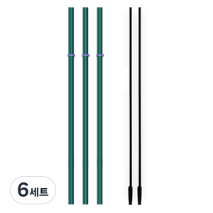 하이비 스탠리 호환 실리콘 스트로우 그린 3p + 세척솔 랜덤발송 2p 세트, 6세트, 그린스트로우 3P / 고정형 3P / 세척솔 2P