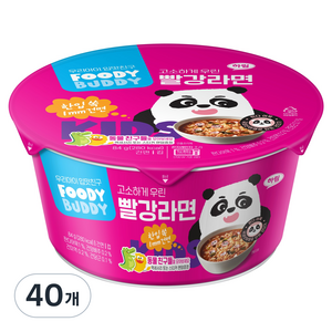 푸디버디 빨강라면 컵, 84g, 40개