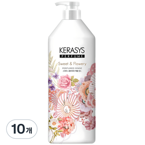 케라시스 퍼퓸 린스 스위트 앤 플라워리, 1L, 10개