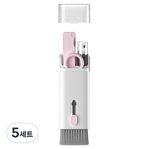 온트리 컴퓨터 휴대폰 만능 청소 브러시 세트, 핑크, 5세트