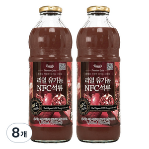 퍼니트 리얼유기농 NFC석류 주스, 1L, 8개