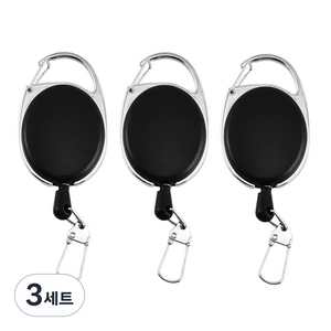 실버캐스트 낚시 카라비너 핀온릴 3p, 블랙, 3세트