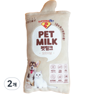 수퍼마펫 강아지 펫밀크 노즈워크, 2개, 아이보리