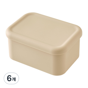 코아코아 더 안전한 실리콘 이유식 보관용기, 550ml, 비치샌드, 6개