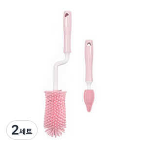 ABM 실리콘 회전 젖병솔 2종 세트, 2세트, 랜덤발송