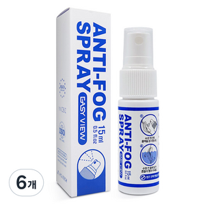 이지뷰 수경용 안티포그 김 서림 방지 용액 스프레이타입, 15ml, 6개