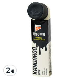 캉가루 편리한 고광택 액체 구두약 검정구두용 70ml, 블랙, 2개