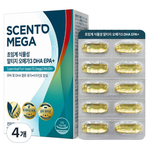 뉴트리원 센토메가 초임계 식물성 알티지오메가3 DHA EPA+ 27.6g, 4개, 30정