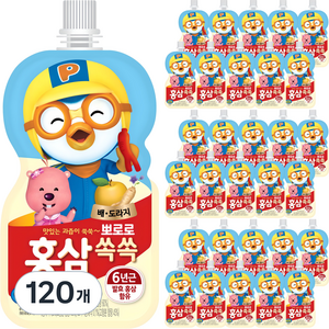 팔도 뽀로로 홍삼쏙쏙 배도라지, 100ml, 120개