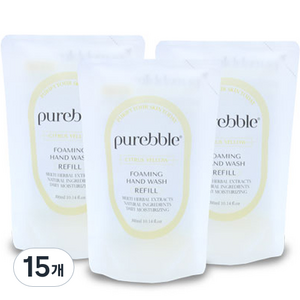 퓨어블 포밍 핸드워시 리필 옐로우, 시트러스향, 15개, 300ml