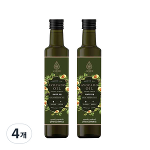 준코오일 냉압착 엑스트라버진 아보카도오일, 4개, 250ml