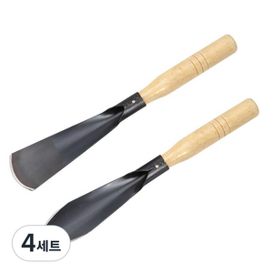 아로무드 정원꾸미기 원예도구 나무 손잡이 삽 2종 세트, 4세트