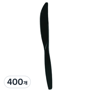 천운패키지 나이프 블랙 19.5cm, 400개, 1개입