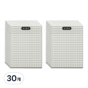 코히모 투명 포스트잇 디자인 메모지 4W098 50p, 모눈, 50매, 30개