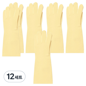 브릭글로 안찢어지는 니트릴 고무장갑, 버터옐로우, 대(L), 12세트