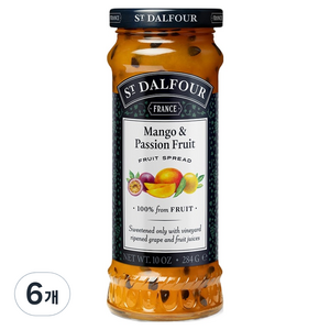 샹달프 망고 앤 패션 프룻잼, 284g, 6개