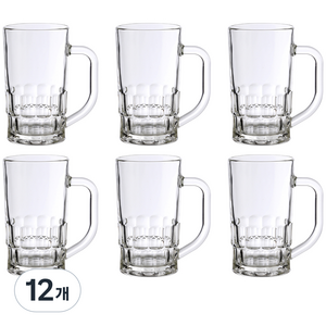 삼호유리 럭키글라스 큐빅 하이볼 머그컵 360ml LG-312312, 12개