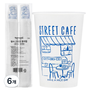 탐사 고평량 종이컵 디자인 380ml, 6개, 100개입