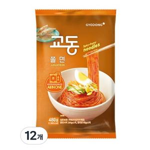 교동식품 쫄면, 480g, 12개